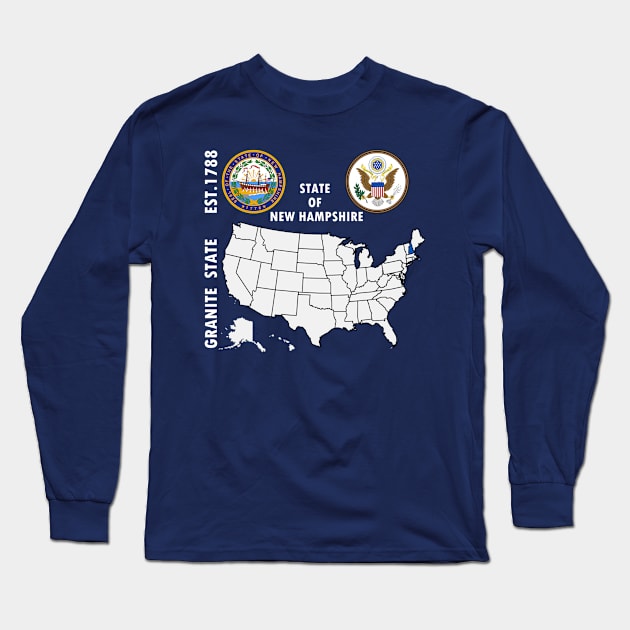 State of New Hampshire Long Sleeve T-Shirt by NTFGP